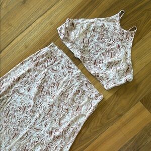 Fashion Nova Paisley Print Two-Piece Set